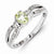 Sterling Silver Lemon Quartz Diamond Ring