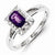 Sterling Silver Amethyst & Diamond Ring