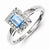 Sterling Silver Light Swiss Blue Topaz & Diamond Ring