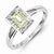 Sterling Silver Lemon Quartz Diamond Ring
