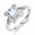 Sterling Silver Light Swiss Blue Topaz & Diamond Ring