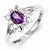Sterling Silver Amethyst & Diamond Ring