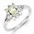 Sterling Silver Lemon Quartz Diamond Ring