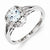 Sterling Silver Light Swiss Blue Topaz & Diamond Ring