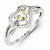 Sterling Silver Lemon Quartz Diamond Ring