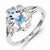 Sterling Silver Light Swiss Blue Topaz & Diamond Ring