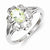 Sterling Silver Lemon Quartz Diamond Ring