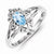 Sterling Silver Light Swiss Blue Topaz & Diamond Ring