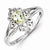 Sterling Silver Lemon Quartz Diamond Ring