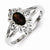 Sterling Silver Smoky Quartz Diamond Ring