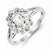 Sterling Silver Green Amethyst & Diamond Ring