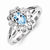 Sterling Silver Light Swiss Blue Topaz & Diamond Ring