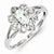 Sterling Silver Green Amethyst & Diamond Ring