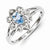 Sterling Silver Light Swiss Blue Topaz & Diamond Ring