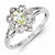 Sterling Silver Lemon Quartz Diamond Ring