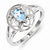 Sterling Silver Light Swiss Blue Topaz & Diamond Ring