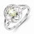 Sterling Silver Lemon Quartz Diamond Ring