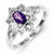 Sterling Silver Amethyst & Diamond Ring