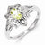 Sterling Silver Lemon Quartz Diamond Ring