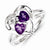Sterling Silver Amethyst & Diamond Ring