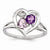 Sterling Silver Amethyst & Pink Amethyst & Diamond Ring