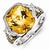 Sterling Silver Diamond and Citrine Ring