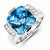 Sterling Silver Diamond and Swiss Blue Topaz Ring