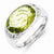 Sterling Silver Diamond and Lime Quartz Ring