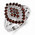 Sterling Silver Diamond and Brazilian Garnet Ring