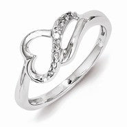 Sterling Silver Diamond Fashion Ring