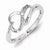 Sterling Silver Diamond Fashion Ring