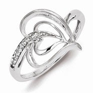Sterling Silver Diamond Fashion Ring