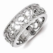 Sterling Silver Diamond Fashion Ring