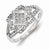 Sterling Silver Diamond Fashion Ring