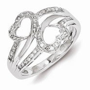 Sterling Silver Diamond Ring