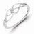 Sterling Silver with Prong Set Diamond Ring