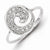 Sterling Silver Diamond Round Swirl Ring