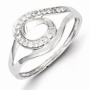 Sterling Silver Diamond Ring