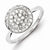 Sterling Silver Diamond Round Ring