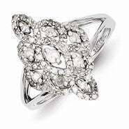 Sterling Silver Diamond Ring