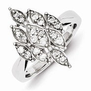 Sterling Silver Diamond Ring