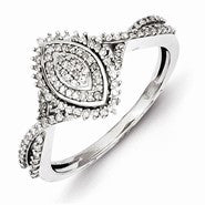Sterling Silver Diamond Ring