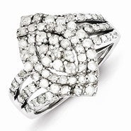Sterling Silver Diamond Ring