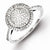 Sterling Silver Diamond Round Shaped Ring
