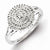 Sterling Silver Diamond Round Cluster Ring