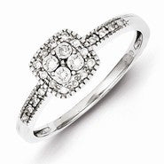 Sterling Silver Diamond Ring