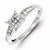 Sterling Silver Diamond Square Ring