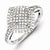 Sterling Silver Diamond Square Cluster Ring
