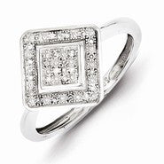 Sterling Silver Diamond Ring