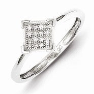 Sterling Silver Diamond Ring